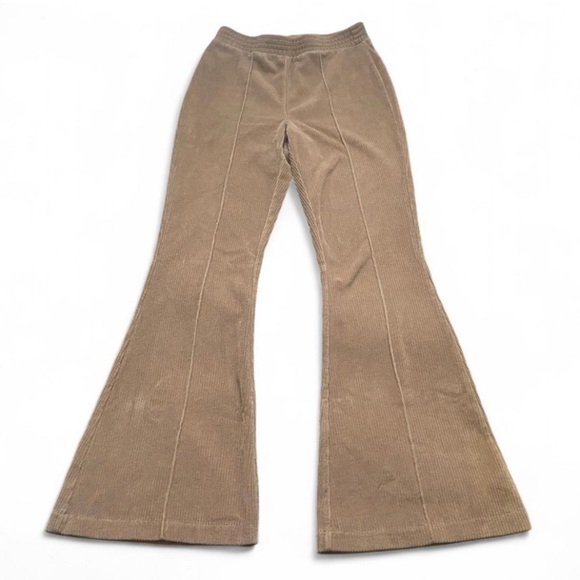 Aerie Pants Womens Flare Leg Corduroy Pull On Stretch Groove On - Picture 2 of 5